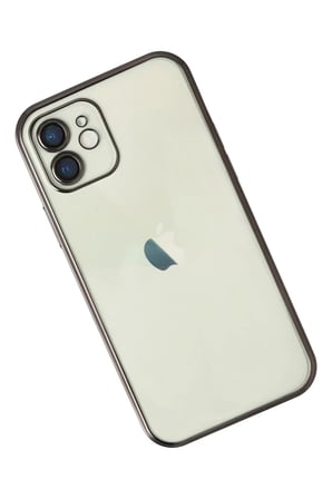 Newface Apple iPhone 12 Kılıf Razer Lensli Silikon - Siyah