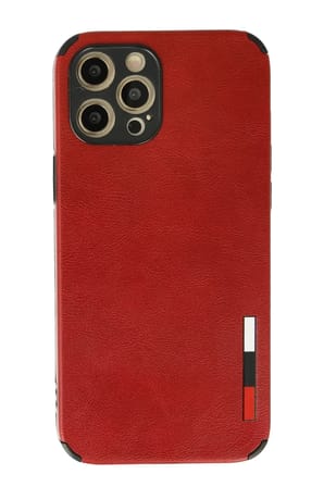Newface Apple iPhone 12 Pro Max Kılıf Loop Deri Silikon - Kırmızı
