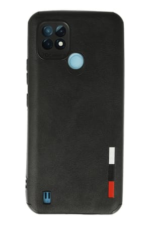 Newface Realme C21 Kılıf Loop Deri Silikon - Siyah