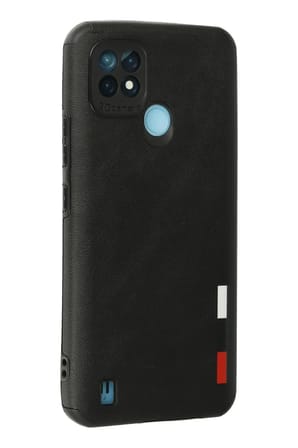Newface Realme C21 Kılıf Loop Deri Silikon - Siyah