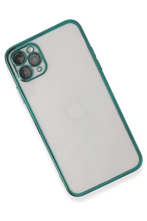 Newface Apple iPhone 11 Pro Kılıf Razer Lensli Silikon - Yeşil