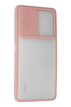 Newface Xiaomi Redmi Note 10 Pro Kılıf Palm Buzlu Kamera Sürgülü Silikon - Pembe