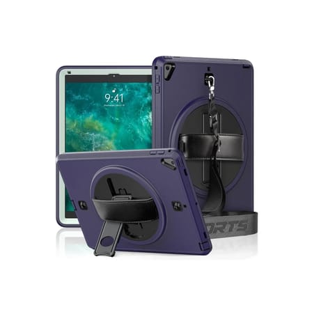 Newface Apple iPad 5 Air 9.7 Kılıf Strap-C Otterbox Tablet Kapak - Lacivert