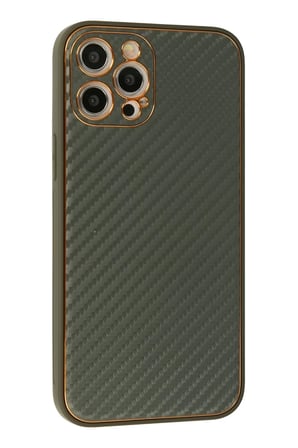 Newface Apple iPhone 12 Pro Kılıf Coco Karbon Silikon - Füme