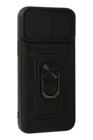 Newface Apple iPhone 13 Pro Max Kılıf Pars Lens Yüzüklü Silikon - Siyah