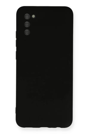 Newface Samsung Galaxy A03S Kılıf Nano içi Kadife Silikon - Siyah