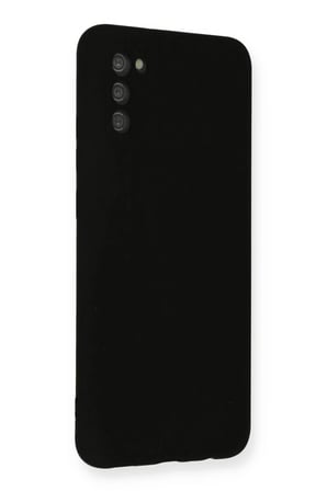 Newface Samsung Galaxy A03S Kılıf Nano içi Kadife Silikon - Siyah