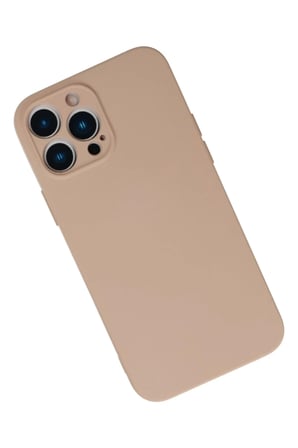 Newface Apple iPhone 13 Pro Max Kılıf Nano içi Kadife Silikon - Pudra