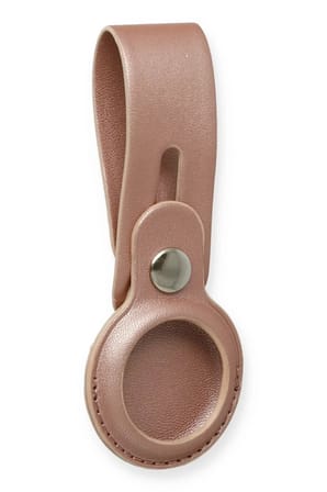 Newface Airtag Askılı Deri Kılıf - Rose Gold