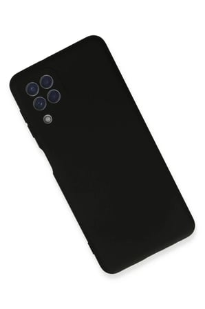 Newface Samsung Galaxy A22 Kılıf Nano içi Kadife Silikon - Siyah