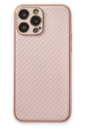 Newface Apple iPhone 13 Pro Kılıf Coco Karbon Silikon - Pembe