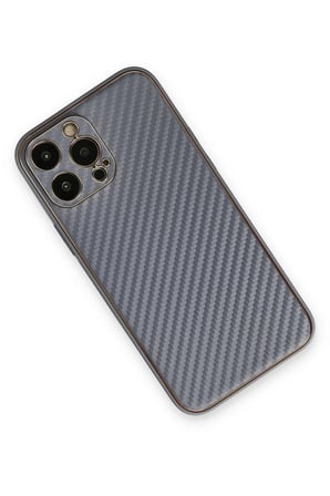 Newface Apple iPhone 13 Pro Kılıf Coco Karbon Silikon - Gri