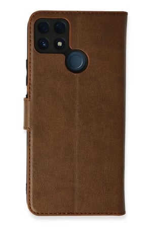Newface Realme C25 Kılıf Trend S Plus Kapaklı Kılıf - Taba