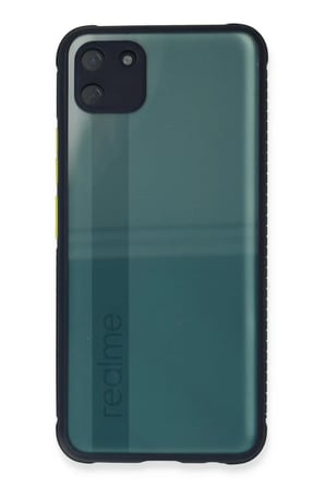 Newface Realme C11 Kılıf Miami Şeffaf Silikon - Lacivert