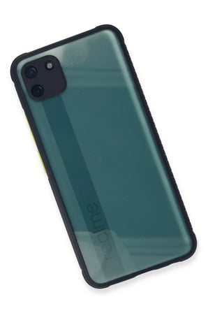 Newface Realme C11 Kılıf Miami Şeffaf Silikon - Lacivert