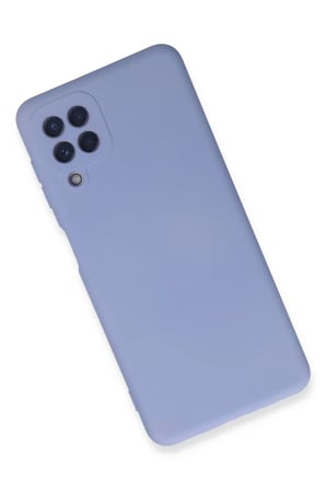 Newface Samsung Galaxy A22 Kılıf Nano içi Kadife Silikon - Lila