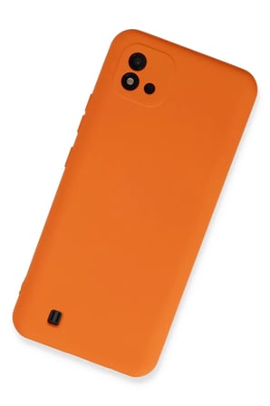 Newface Realme C11 2021 Kılıf Nano içi Kadife Silikon - Turuncu