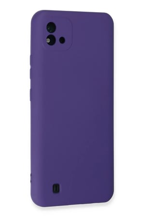 Newface Realme C11 2021 Kılıf Nano içi Kadife Silikon - Mor
