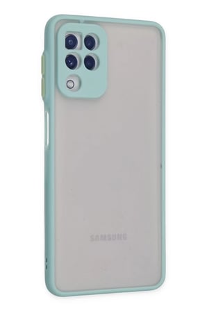 Newface Samsung Galaxy A22 Kılıf Montreal Silikon Kapak - Turkuaz