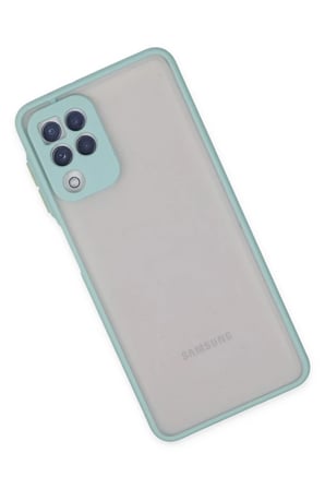 Newface Samsung Galaxy A22 Kılıf Montreal Silikon Kapak - Turkuaz