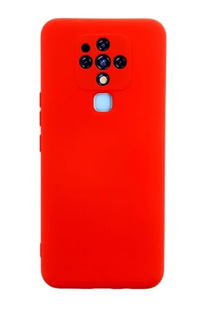 Newface Tecno Camon 16 Kılıf Nano içi Kadife Silikon - Kırmızı