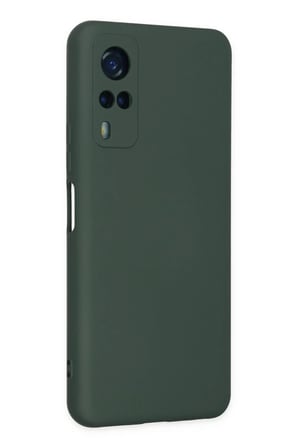 Newface Vivo Y53S Kılıf Nano içi Kadife Silikon - Koyu Yeşil