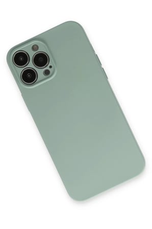 Newface Apple iPhone 13 Pro Kılıf Nano içi Kadife Silikon - Su Yeşili