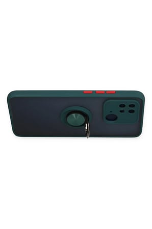 Newface Xiaomi Redmi 10C Kılıf Montreal Yüzüklü Silikon Kapak - Yeşil