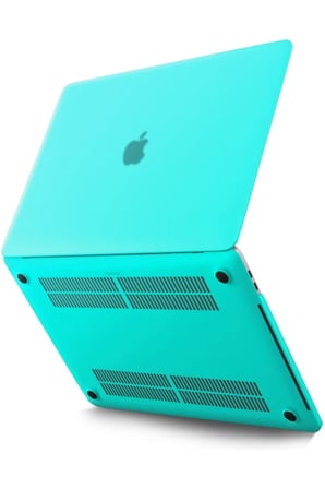 Newface Apple Macbook Pro 13 2021 Macbook Buzlu Kapak - Yeşil