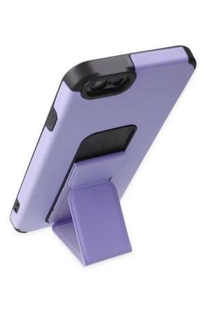 Newface Apple iPhone 6 Kılıf Mega Standlı Silikon - Lila