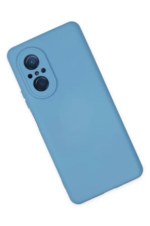 Newface Huawei Nova 9 SE Kılıf Nano içi Kadife Silikon - Mavi