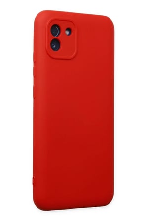 Newface Samsung Galaxy A03 Kılıf Nano içi Kadife Silikon - Kırmızı
