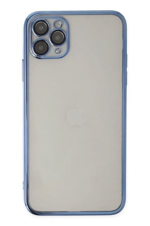 Newface Apple iPhone 11 Pro Kılıf Razer Lensli Silikon - Açık Mavi