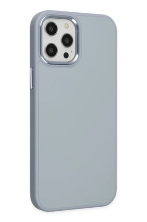 Newface Apple iPhone 12 Pro Max Kılıf Asya Deri Silikon - Sierra Blue