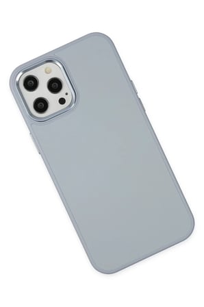 Newface Apple iPhone 12 Pro Max Kılıf Asya Deri Silikon - Sierra Blue