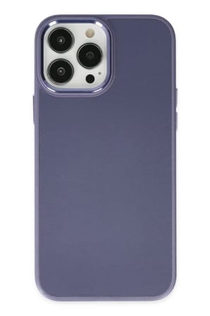 Newface Apple iPhone 13 Pro Kılıf Asya Deri Silikon - Mor