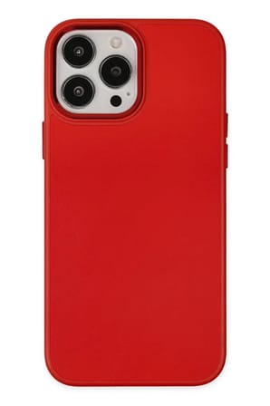 Newface Apple iPhone 13 Pro Max Kılıf Asya Deri Silikon - Kırmızı