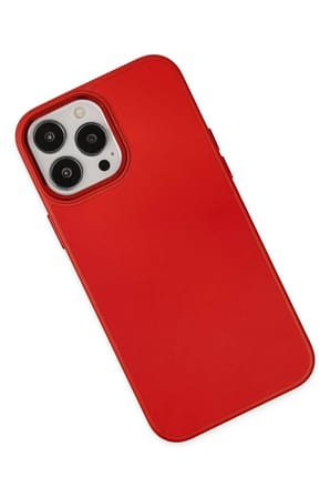 Newface Apple iPhone 13 Pro Max Kılıf Asya Deri Silikon - Kırmızı