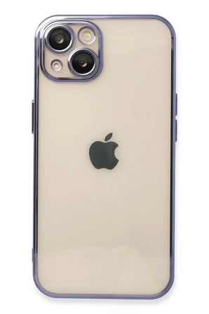Newface Apple iPhone 14 Kılıf Razer Lensli Silikon - Mor