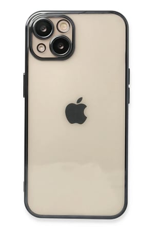 Newface Apple iPhone 14 Plus Kılıf Razer Lensli Silikon - Siyah