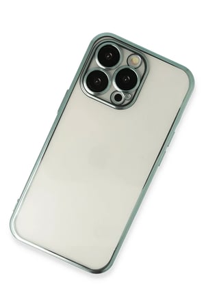 Newface Apple iPhone 14 Pro Max Kılıf Razer Lensli Silikon - Yeşil