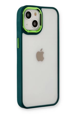 Newface Apple iPhone 14 Plus Kılıf Dora Kapak - Haki Yeşil