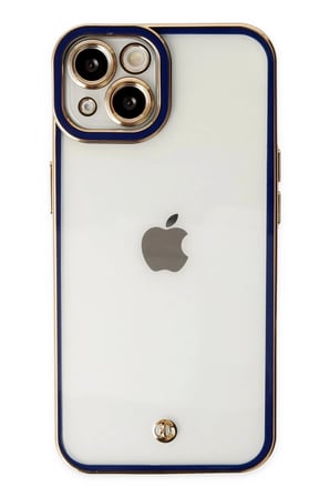 Newface Apple iPhone 14 Plus Kılıf Liva Lens Silikon - Mavi