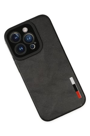 Newface Apple iPhone 14 Pro Kılıf Loop Deri Silikon - Siyah