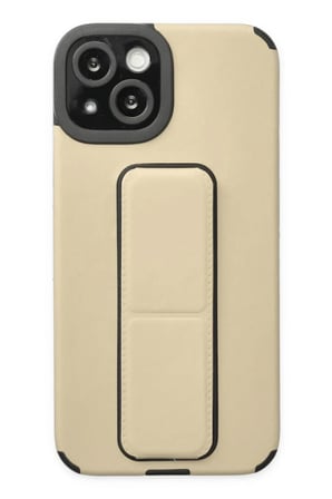 Newface Apple iPhone 14 Plus Kılıf Mega Standlı Silikon - Gold