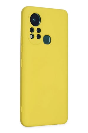 Newface İnfinix Hot 11s Kılıf Nano içi Kadife Silikon - Sarı