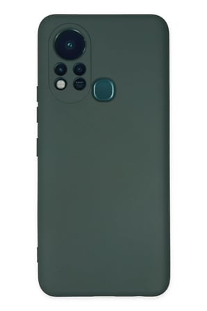 Newface İnfinix Hot 11s Kılıf Nano içi Kadife Silikon - Koyu Yeşil