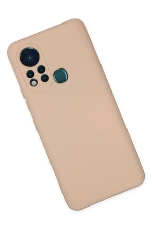 Newface İnfinix Hot 11s Kılıf Nano içi Kadife Silikon - Pudra