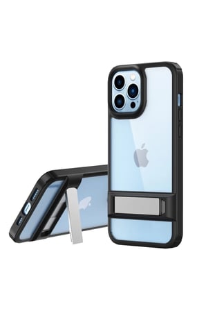 Newface Apple iPhone 13 Pro Max Kılıf Rolet Stand Kapak - Siyah