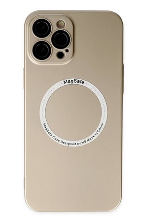 Newface Apple iPhone 12 Pro Kılıf Jack Magneticsafe Lens Silikon - Gold